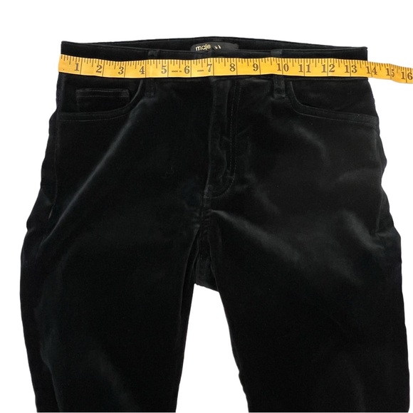 Maje Velvet Black Trousers Pants Jeans 34 XS Grunge Old Money Classic Basic - Picture 10 of 13